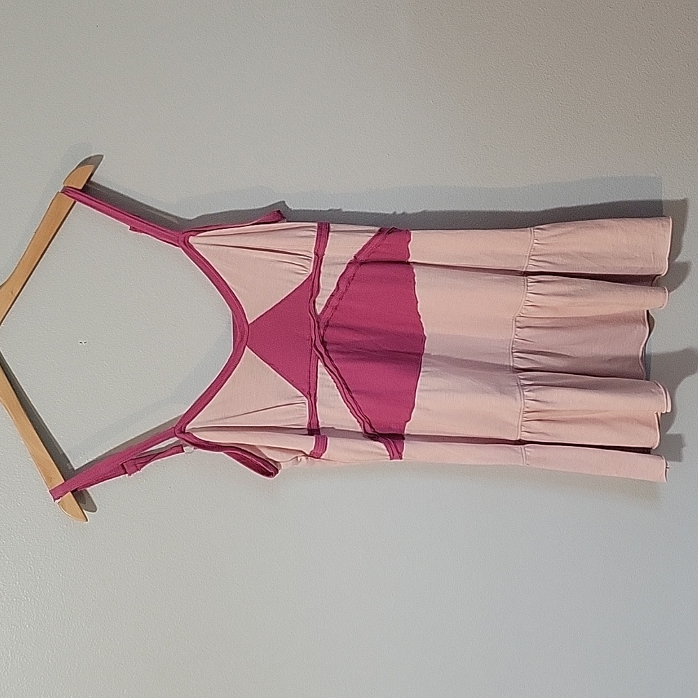 Womens Free People light pink/ dark pink tank top in size medium